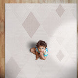 Goya Woven Non-Slip Cross-Hatch Geometric Motif Indoor Area Rug - Ornate Home