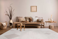 Goya Woven Non-Slip Cross-Hatch Geometric Motif Indoor Area Rug - Ornate Home