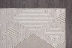 Goya Woven Non-Slip Cross-Hatch Geometric Motif Indoor Area Rug - Ornate Home