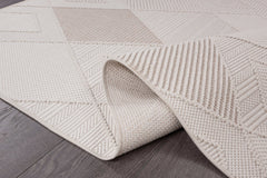 Goya Woven Non-Slip Cross-Hatch Geometric Motif Indoor Area Rug - Ornate Home