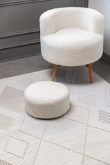 Goya Woven Non-Slip Cross-Hatch Geometric Motif Indoor Area Rug - Ornate Home