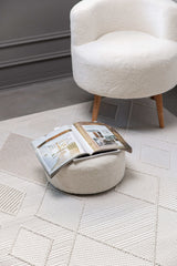 Goya Woven Non-Slip Cross-Hatch Geometric Motif Indoor Area Rug - Ornate Home