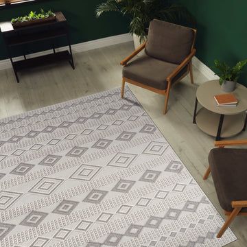 Goya Woven Non-Slip Geometric Diamond Pattern Indoor Area Rug - Ornate Home