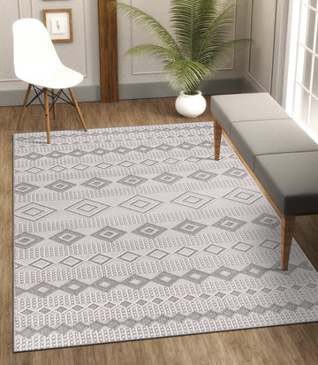 Goya Woven Non-Slip Geometric Diamond Pattern Indoor Area Rug - Ornate Home