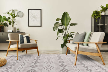 Goya Woven Non-Slip Geometric Diamond Pattern Indoor Area Rug - Ornate Home