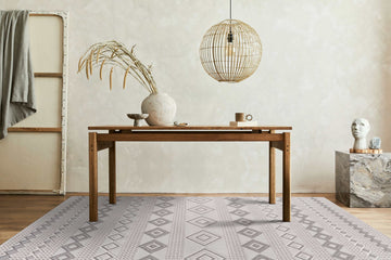 Goya Woven Non-Slip Geometric Diamond Pattern Indoor Area Rug - Ornate Home