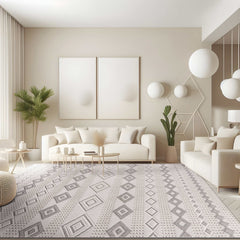 Goya Woven Non-Slip Geometric Diamond Pattern Indoor Area Rug - Ornate Home