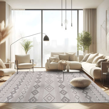 Goya Woven Non-Slip Geometric Diamond Pattern Indoor Area Rug - Ornate Home