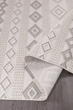 Goya Woven Non-Slip Geometric Diamond Pattern Indoor Area Rug - Ornate Home