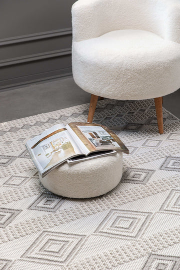 Goya Woven Non-Slip Geometric Diamond Pattern Indoor Area Rug - Ornate Home