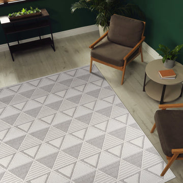 Goya Woven Non-Slip Geometric Triangle Pattern Indoor Area Rug - Ornate Home