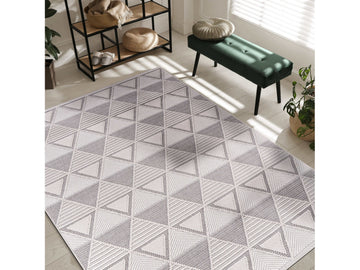 Goya Woven Non-Slip Geometric Triangle Pattern Indoor Area Rug - Ornate Home