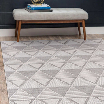 Goya Woven Non-Slip Geometric Triangle Pattern Indoor Area Rug - Ornate Home