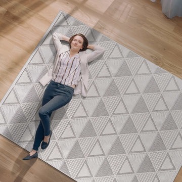 Goya Woven Non-Slip Geometric Triangle Pattern Indoor Area Rug - Ornate Home