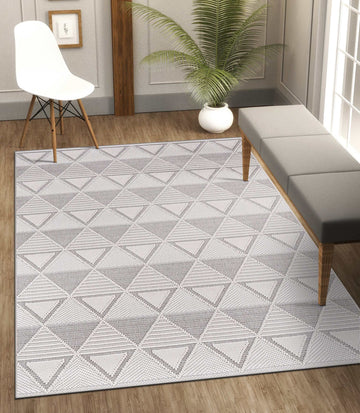 Goya Woven Non-Slip Geometric Triangle Pattern Indoor Area Rug - Ornate Home