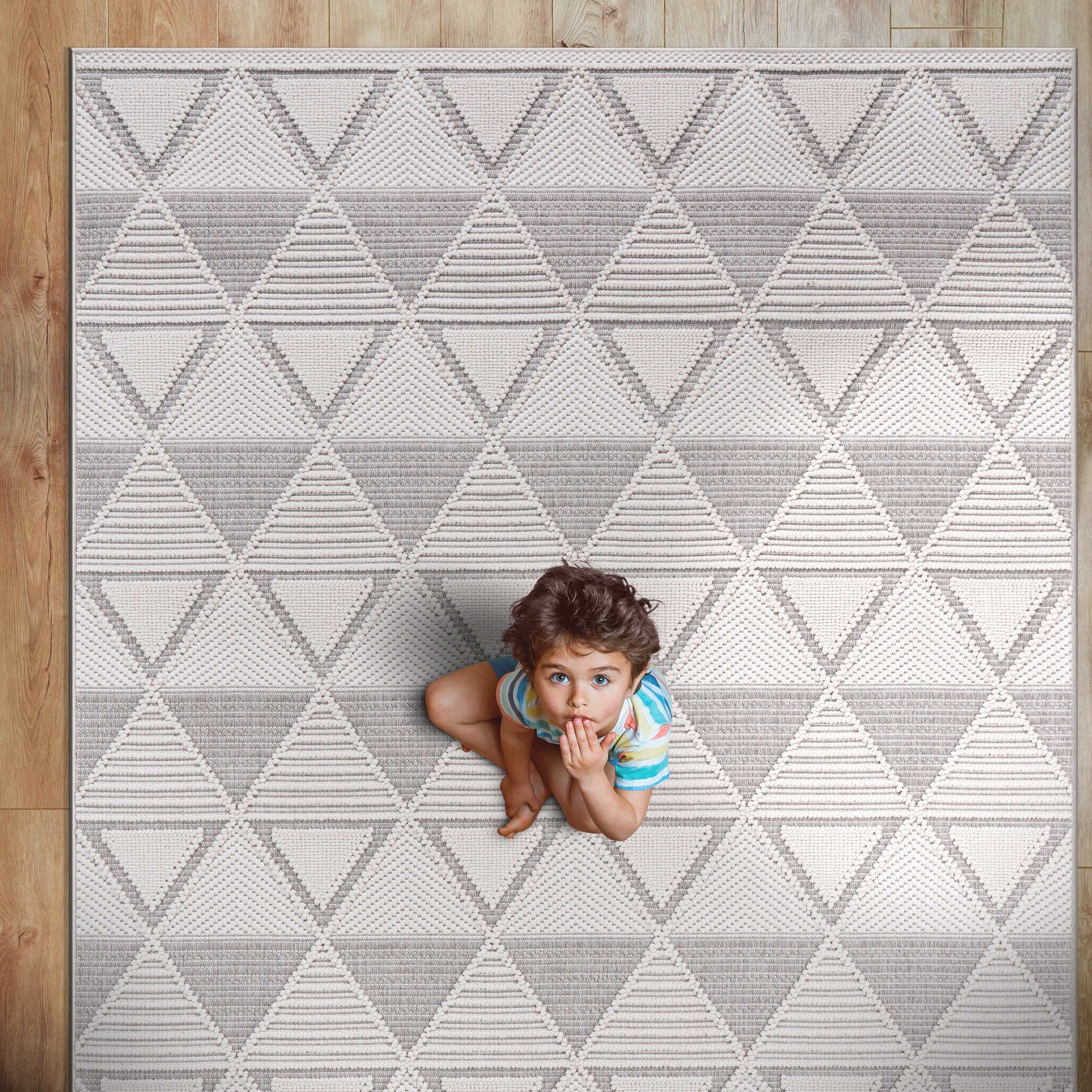 Goya Woven Non-Slip Geometric Triangle Pattern Indoor Area Rug - Ornate Home