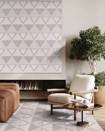 Goya Woven Non-Slip Geometric Triangle Pattern Indoor Area Rug - Ornate Home