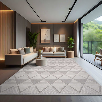 Goya Woven Non-Slip Geometric Triangle Pattern Indoor Area Rug - Ornate Home