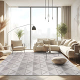 Goya Woven Non-Slip Geometric Triangle Pattern Indoor Area Rug - Ornate Home