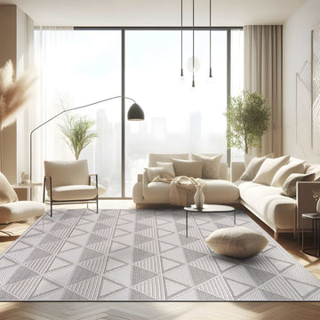 Goya Woven Non-Slip Geometric Triangle Pattern Indoor Area Rug - Ornate Home
