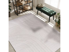 Goya Woven Non-Slip Minimalist Circular Geometry Indoor Area Rug - Ornate Home