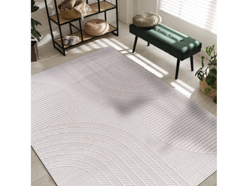 Goya Woven Non-Slip Minimalist Circular Geometry Indoor Area Rug - Ornate Home