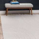 Goya Woven Non-Slip Minimalist Circular Geometry Indoor Area Rug - Ornate Home
