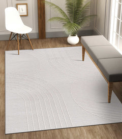 Goya Woven Non-Slip Minimalist Circular Geometry Indoor Area Rug - Ornate Home