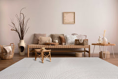 Goya Woven Non-Slip Minimalist Circular Geometry Indoor Area Rug - Ornate Home