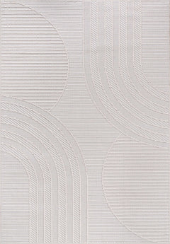 Goya Woven Non-Slip Minimalist Circular Geometry Indoor Area Rug - Ornate Home