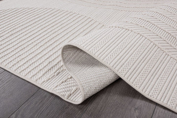 Goya Woven Non-Slip Minimalist Circular Geometry Indoor Area Rug - Ornate Home