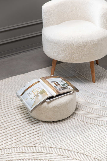 Goya Woven Non-Slip Minimalist Circular Geometry Indoor Area Rug - Ornate Home