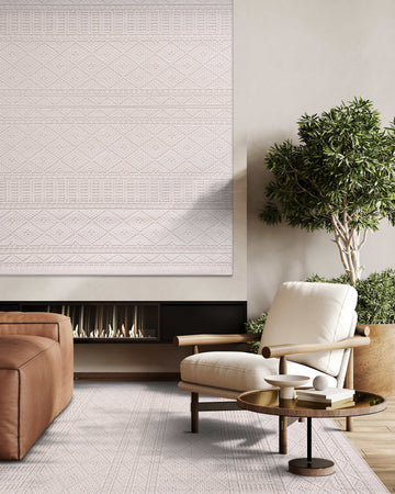 Goya Woven Non-Slip Minimalist Lattice Pattern Indoor Area Rug - Ornate Home