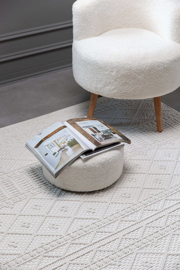 Goya Woven Non-Slip Minimalist Lattice Pattern Indoor Area Rug - Ornate Home
