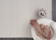 Goya Woven Non-Slip Minimalist Lattice Pattern Indoor Area Rug - Ornate Home