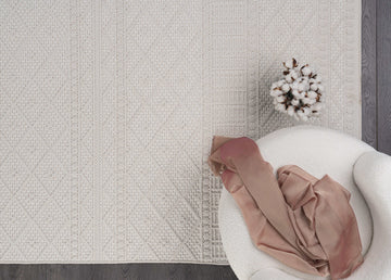 Goya Woven Non-Slip Minimalist Lattice Pattern Indoor Area Rug - Ornate Home