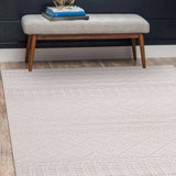 Goya Woven Non-Slip Minimalist Lattice Pattern Indoor Area Rug - Ornate Home