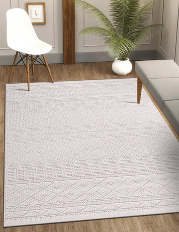 Goya Woven Non-Slip Minimalist Lattice Pattern Indoor Area Rug - Ornate Home