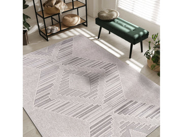 Goya Woven Non-Slip Modern Abstract Linear Indoor Area Rug - Ornate Home