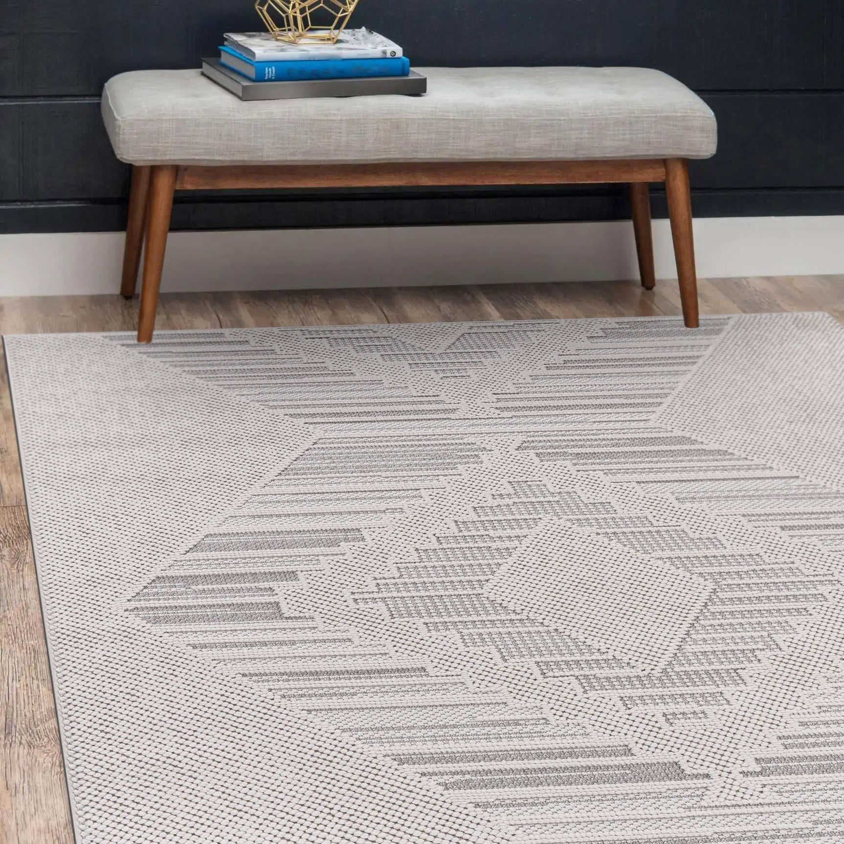 Goya Woven Non-Slip Modern Abstract Linear Indoor Area Rug - Ornate Home