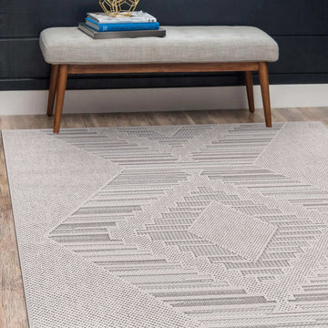 Goya Woven Non-Slip Modern Abstract Linear Indoor Area Rug - Ornate Home