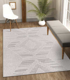 Goya Woven Non-Slip Modern Abstract Linear Indoor Area Rug - Ornate Home