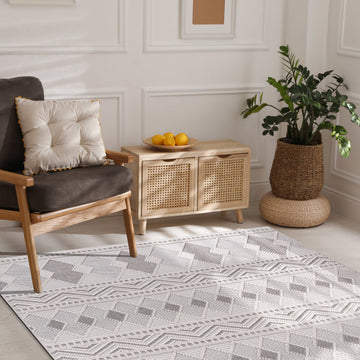 Goya Woven Non-Slip Tribal Geometric Pattern Indoor Area Rug - Ornate Home