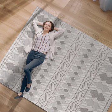 Goya Woven Non-Slip Tribal Geometric Pattern Indoor Area Rug - Ornate Home