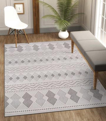 Goya Woven Non-Slip Tribal Geometric Pattern Indoor Area Rug - Ornate Home