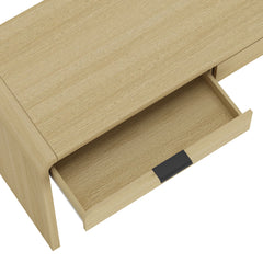Grace 54" Home Office Desk in Natural Oak and Black - Ornate Home