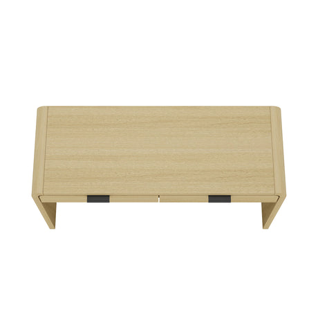 Grace 54" Home Office Desk in Natural Oak and Black - Ornate Home