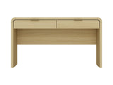 Grace 54" Home Office Desk in Natural Oak and Gold - Ornate Home