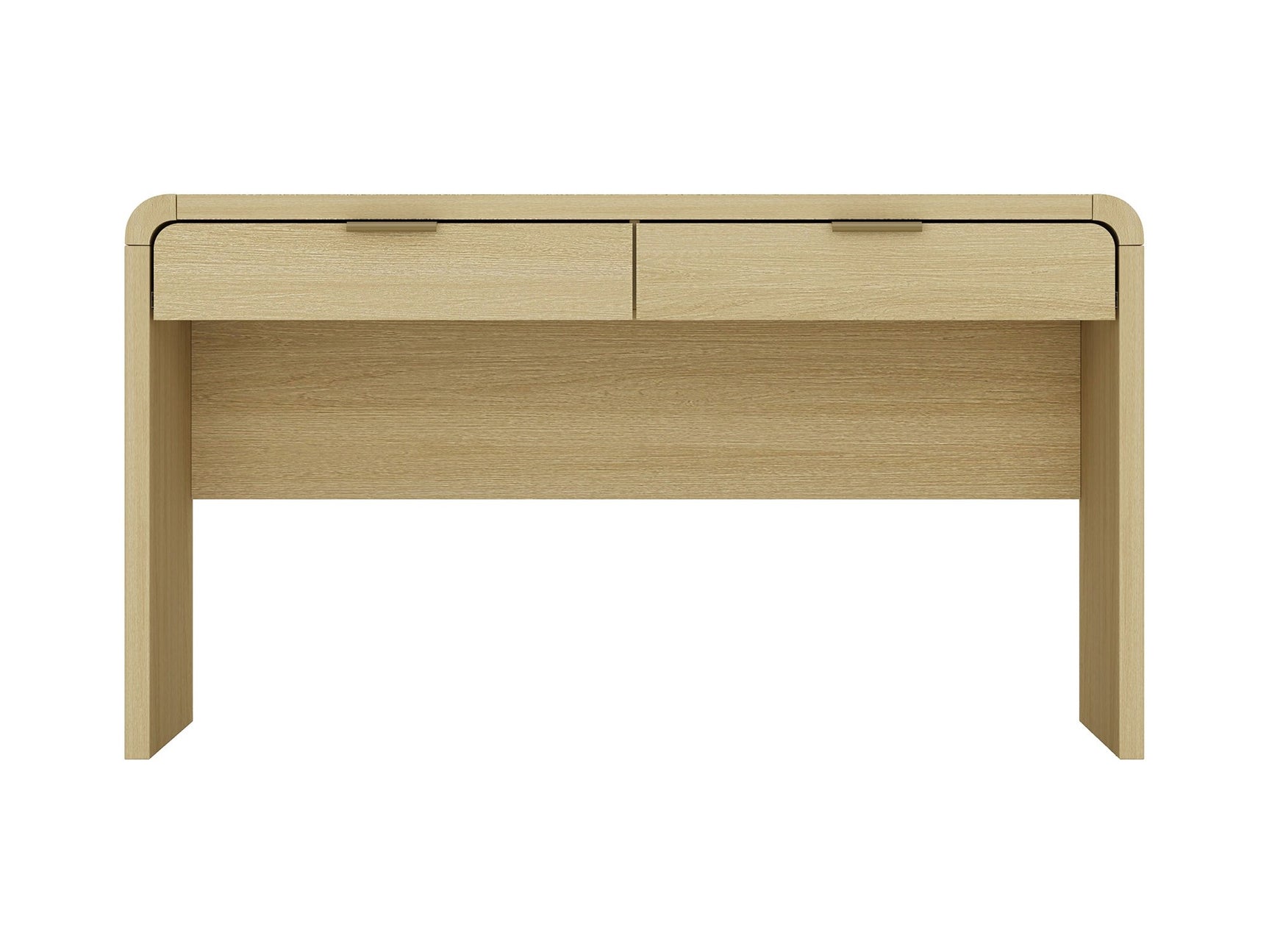 Grace 54" Home Office Desk in Natural Oak and Gold - Ornate Home