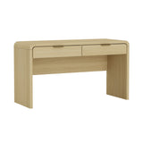 Grace 54" Home Office Desk in Natural Oak and Gold - Ornate Home